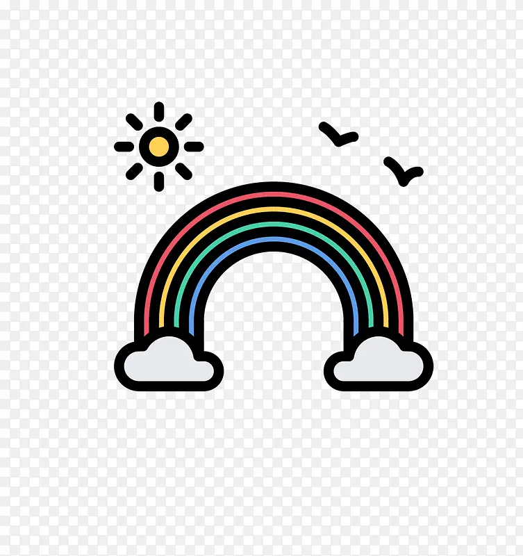 彩虹可爱童话图标
