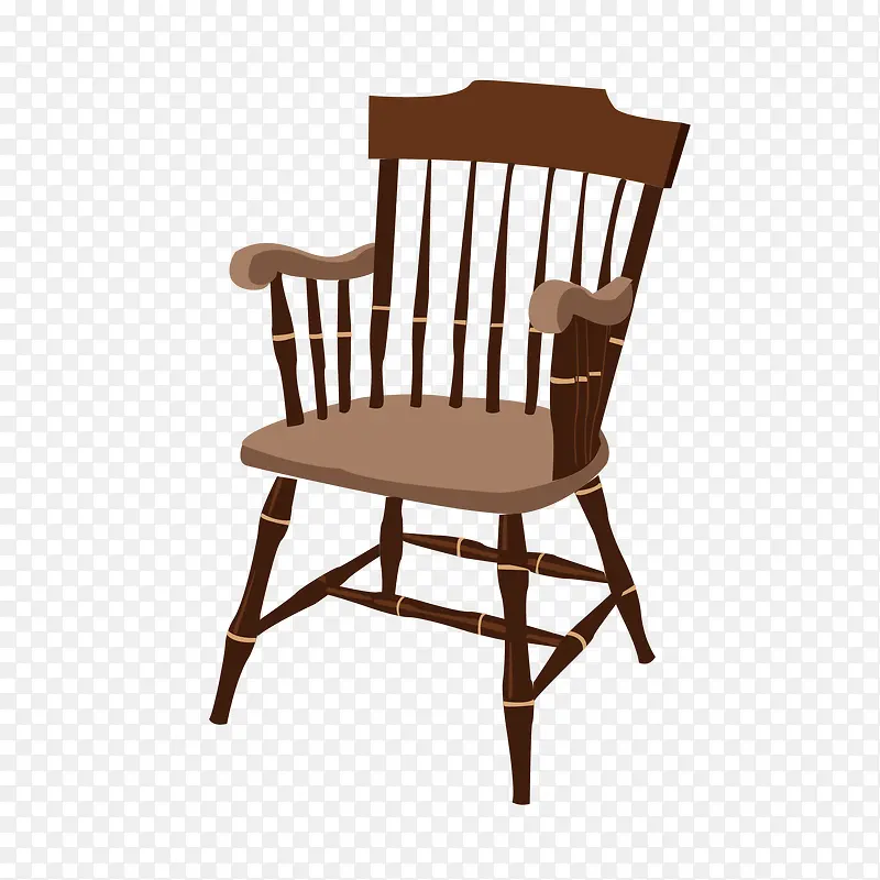 矢量木制会议椅子