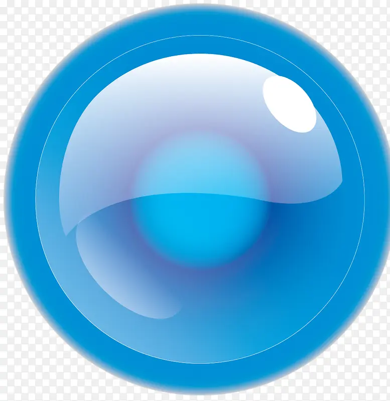 蓝色圆形矢量球体