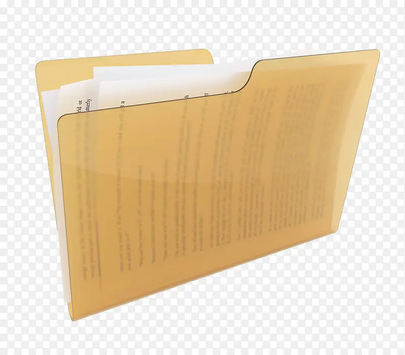 黄色半透明文件夹