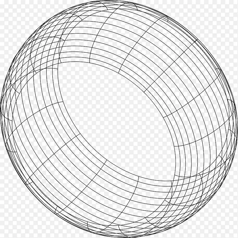 几何图形矢量创意抽象线条球形素