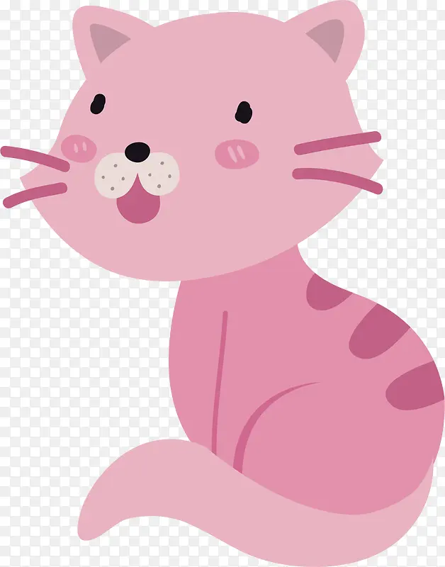 粉色卡通猫咪