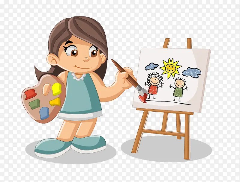 画画女生PNG图片素材下载_图片编号qojevkxy免抠素材网