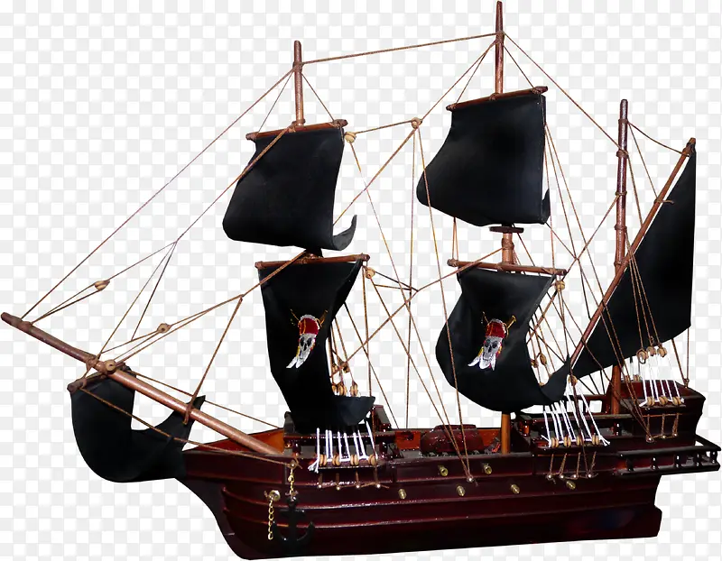 棕色漂亮帆船