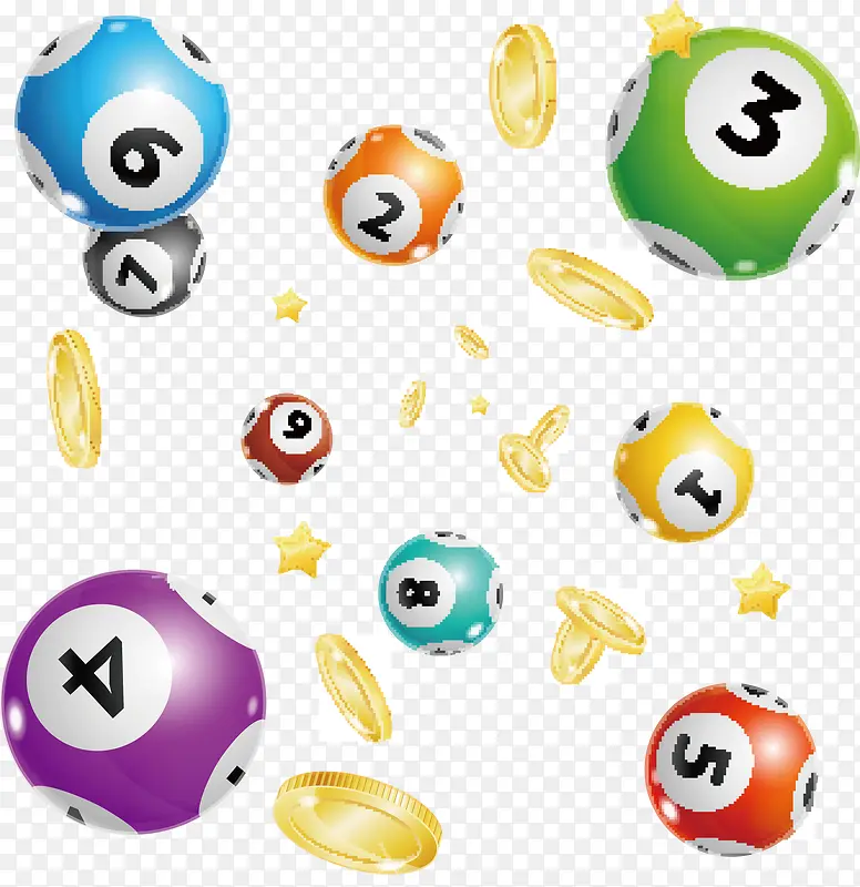 台球和金币矢量图
