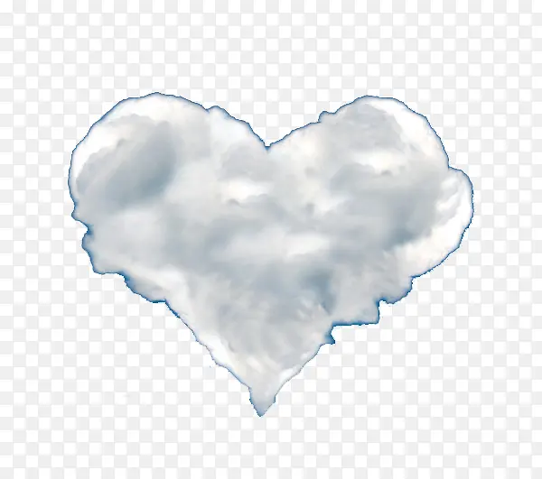 爱心形状的云