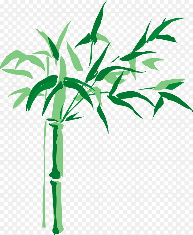 树木竹叶 卡通手绘清新竹子