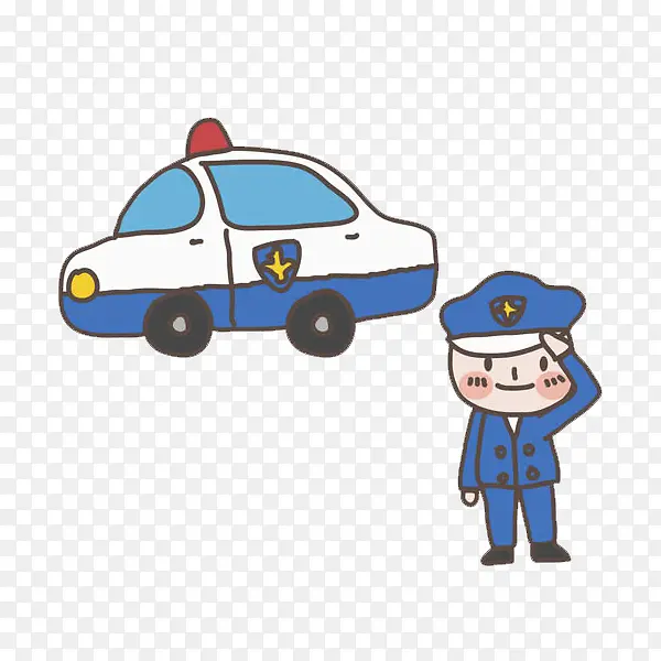 敬礼的警察免抠图