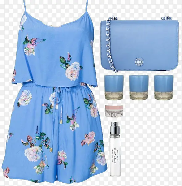 淡蓝色裙子