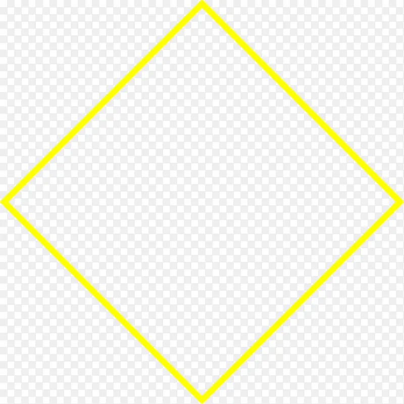 手绘黄色线条方块