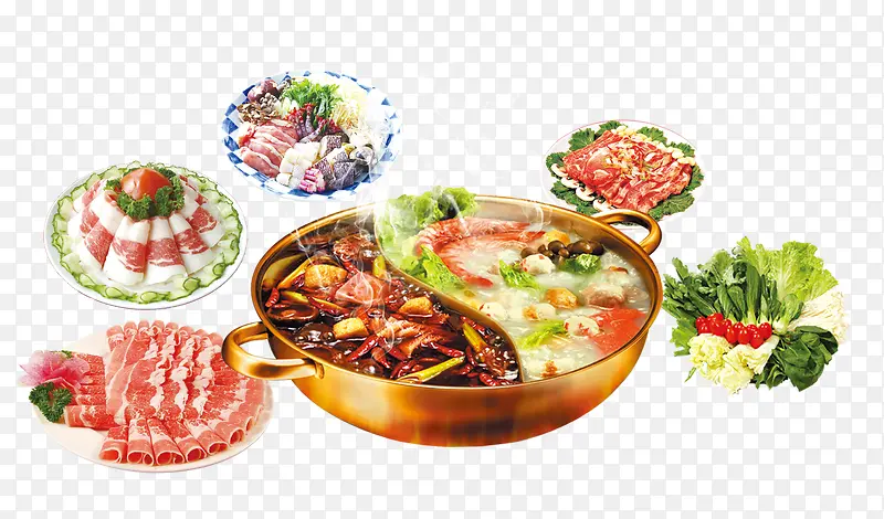 美食火锅材料