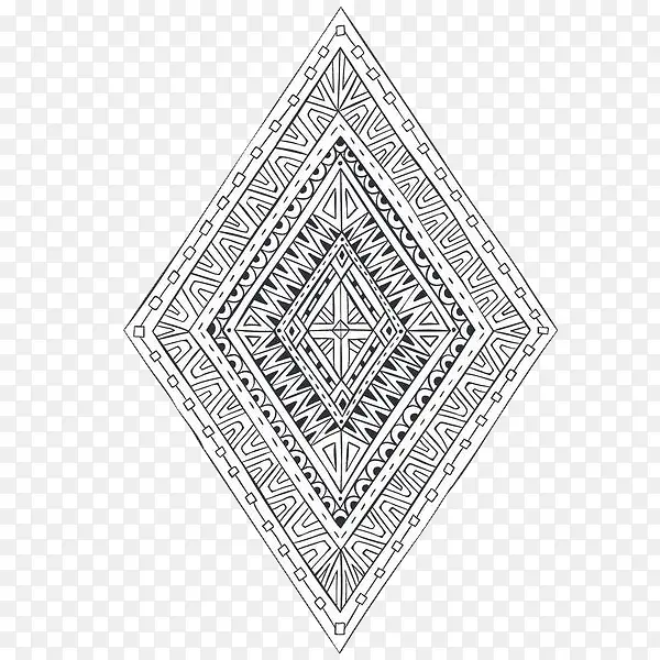 不规则几何组合菱形图案