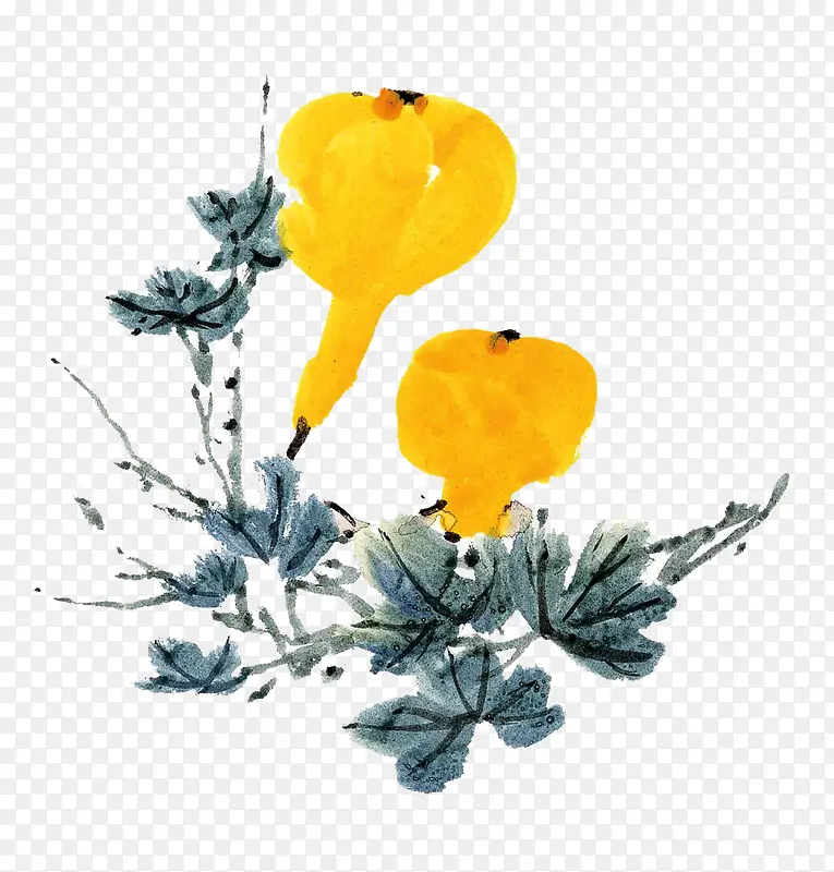 中国写意画葫芦