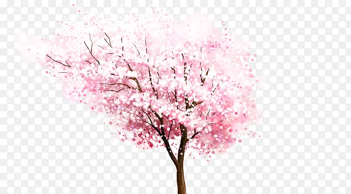 卡通手绘樱桃树枝