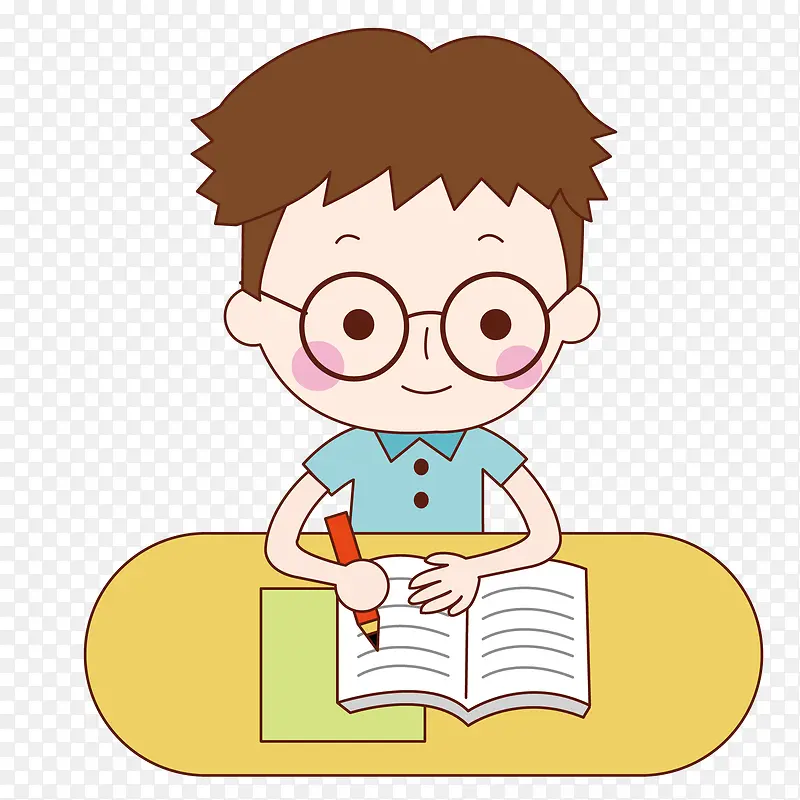 卡通专心学习场景图PNG图片素材下载_图片编号yojvegaq-免抠素材网