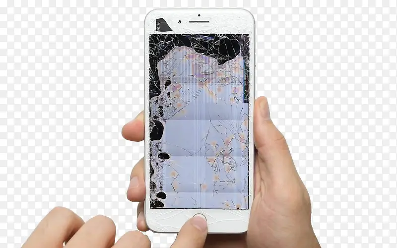 碎屏的苹果手机
