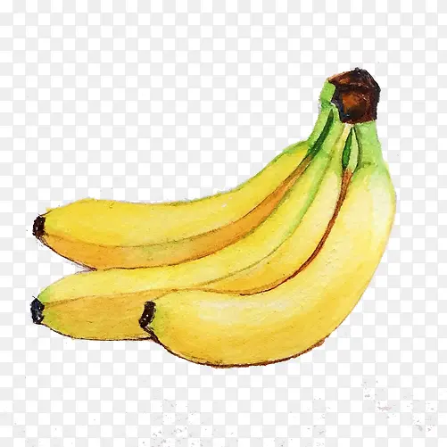 香蕉手绘画素材图片