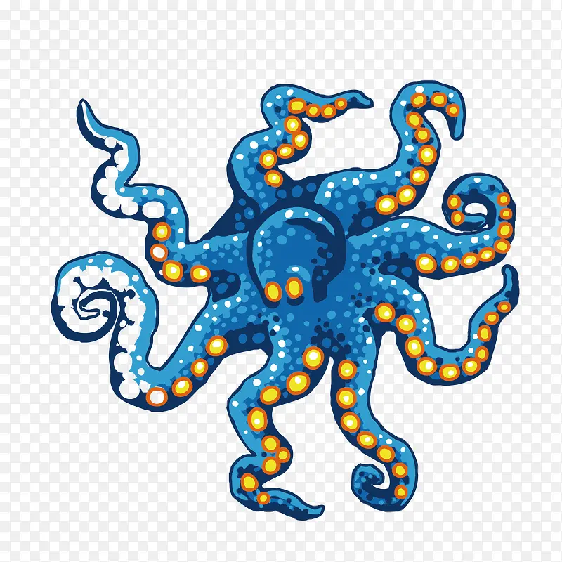 蓝色花纹海洋生物水母