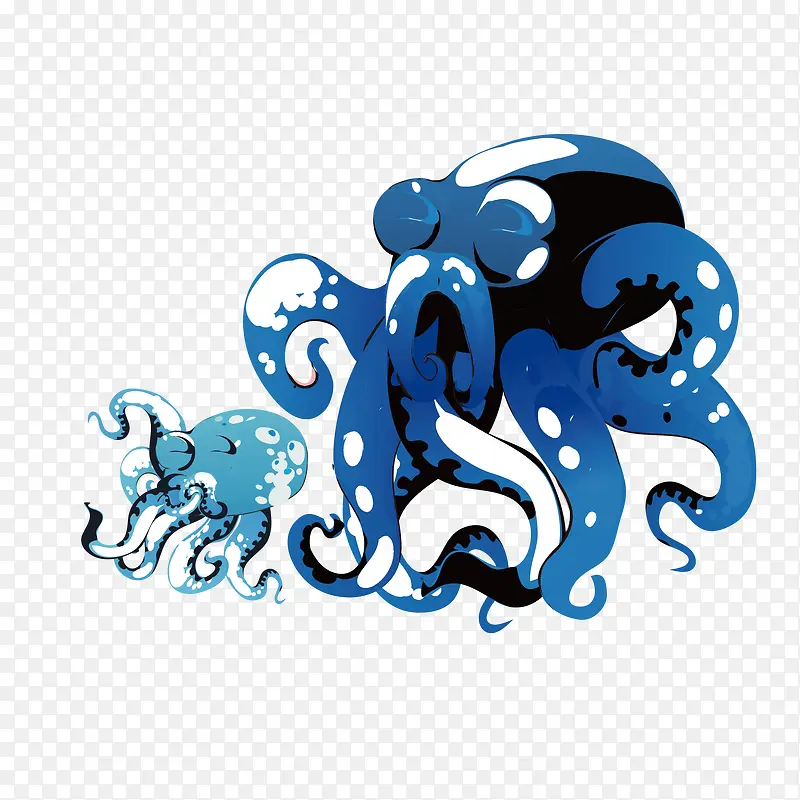 蓝色恐怖深海水母