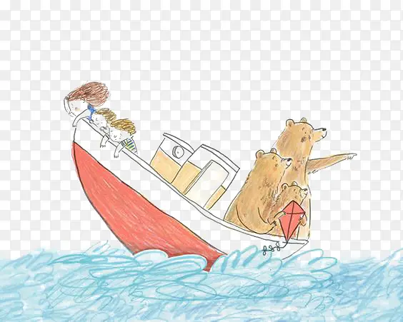乘船的熊