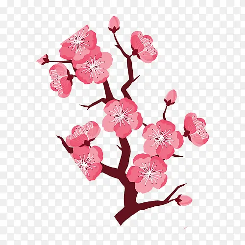 手绘桃花