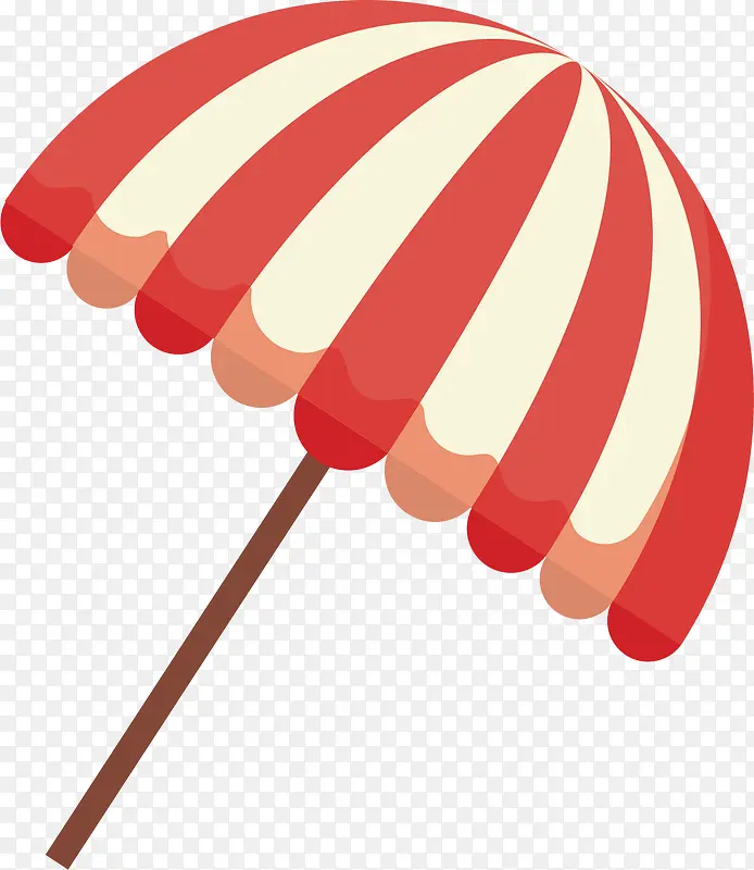 红白条纹夏天阳伞
