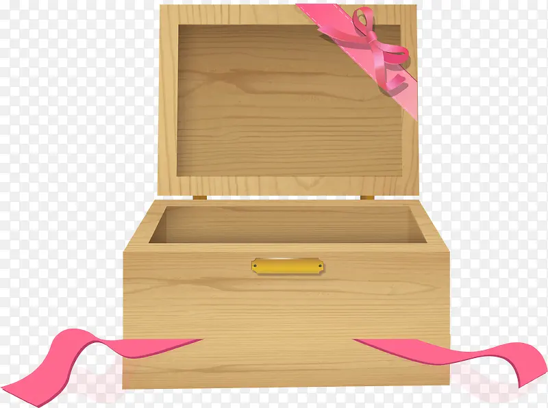 打开的木质礼盒