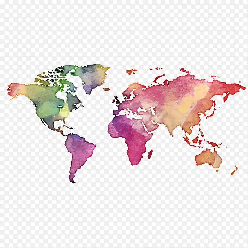 彩色的世界地图