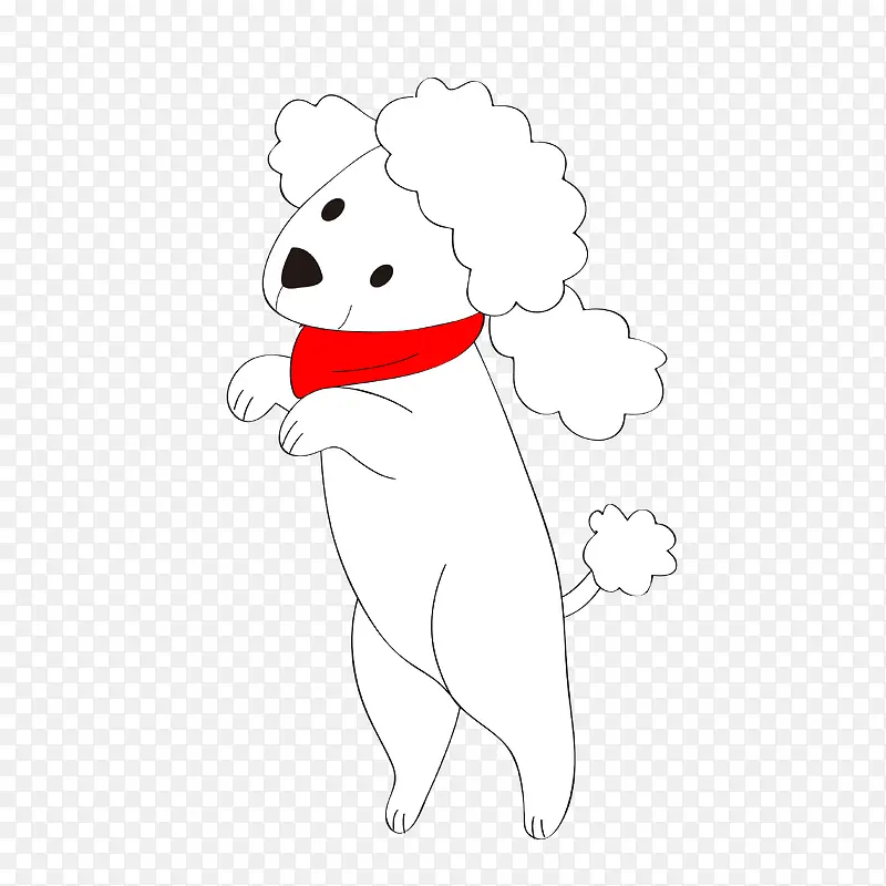 PNG素材卡通可爱的贵宾犬