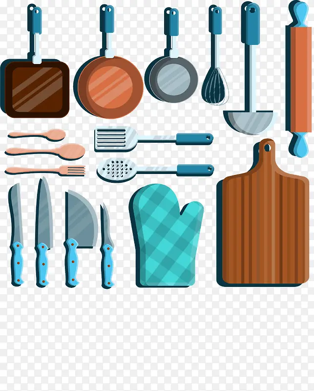 17款创意厨房用品设计矢量图
