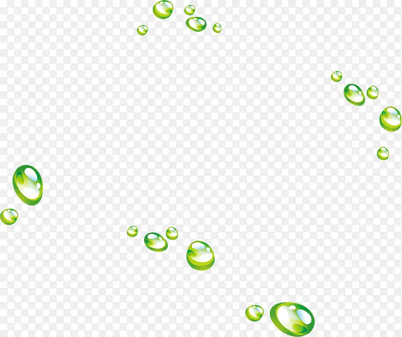 小清新绿色水滴