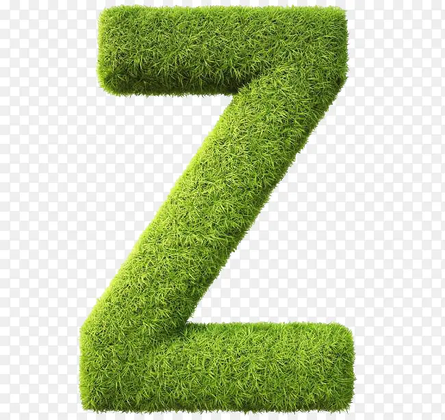 草组成的字母Z