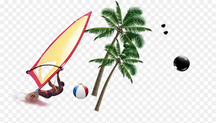 冲浪帆布椰树