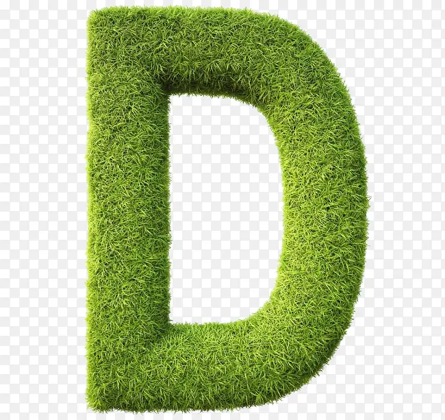 草组成的字母D