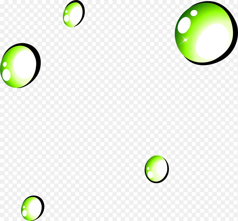 卡通绿色水滴