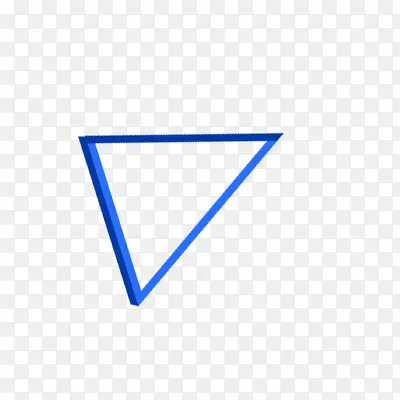 蓝色三角形漂浮素材