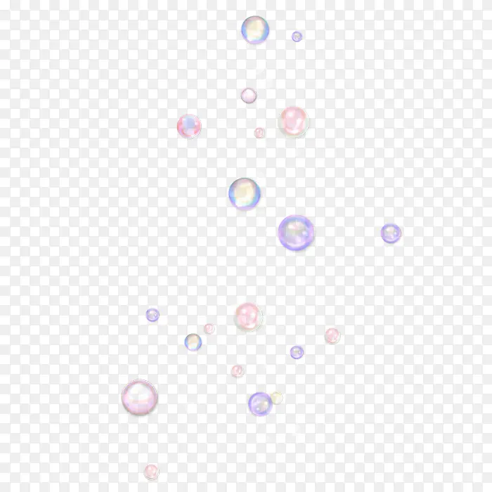 紫色清新气泡漂浮素材