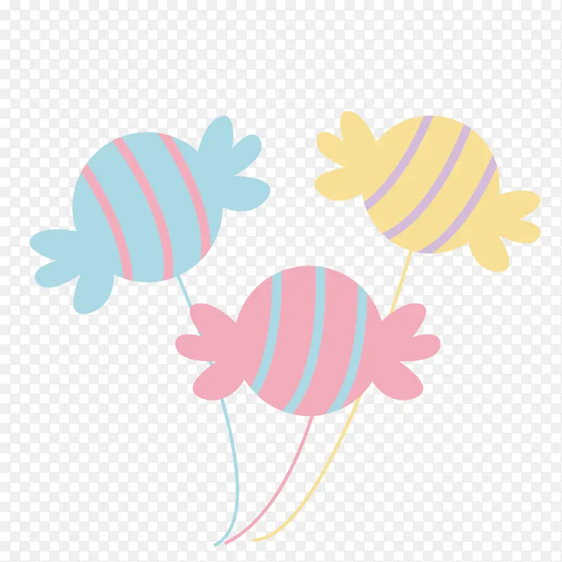 彩色的麻花糖果气球