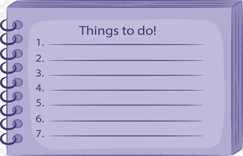 紫色活页本清单列表
