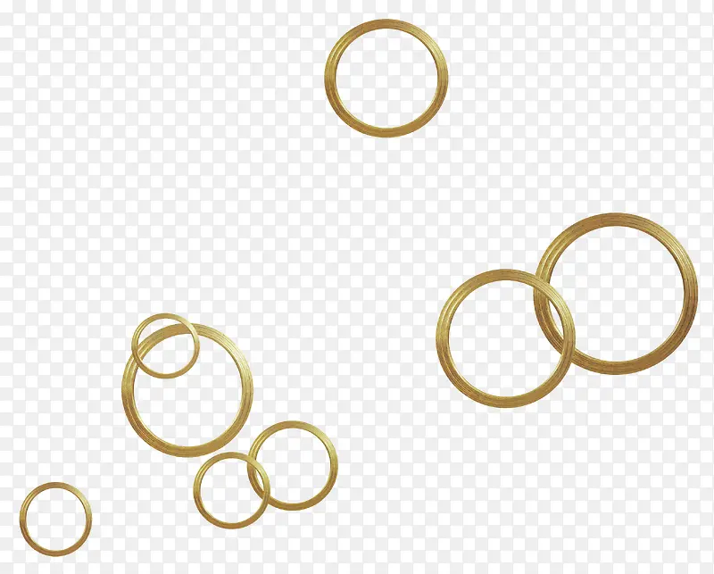 漂浮金属金色圆环