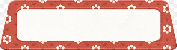 红色小花装饰边框