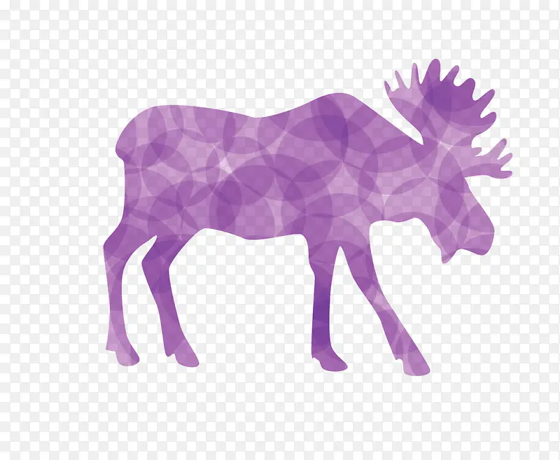 紫色梦幻大角驯鹿