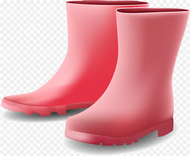 矢量粉色水鞋1
