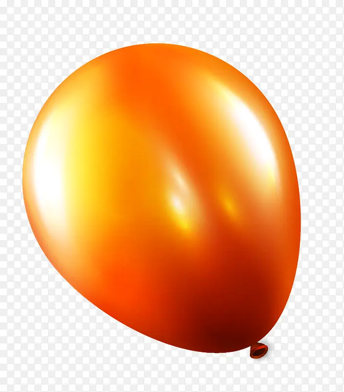 手绘橙色气球