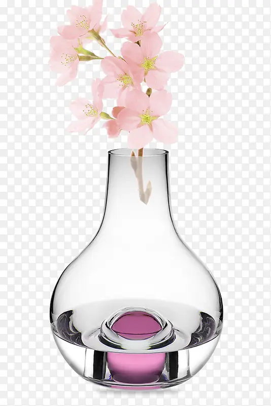 实物漂亮水晶瓶插花