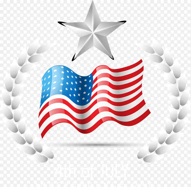 美国独立日徽章