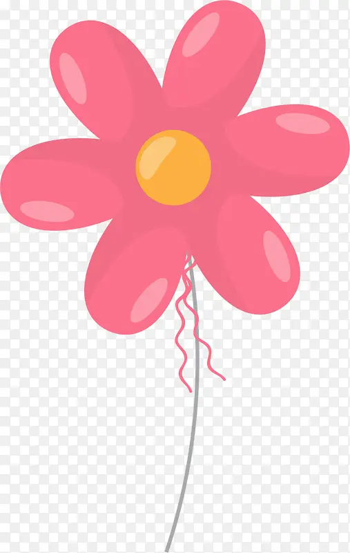 儿童节红色花朵气球