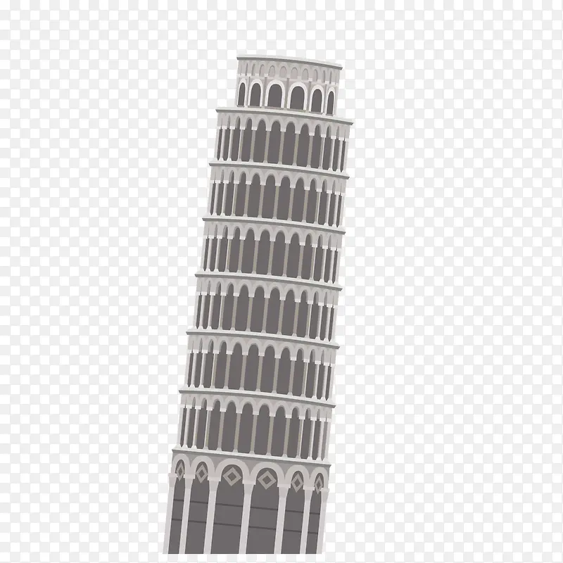 一座扁平化的比萨斜塔