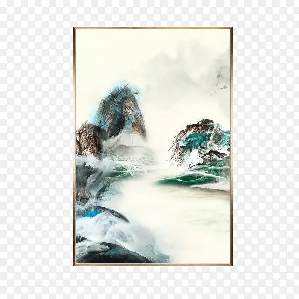 中国风山水中式挂画