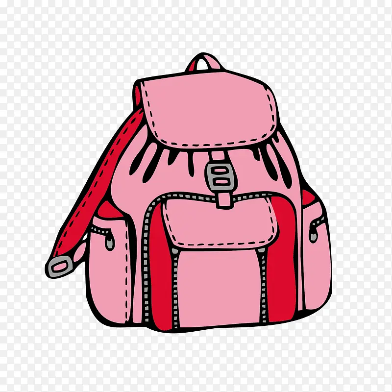学生用女式粉红可爱小书包